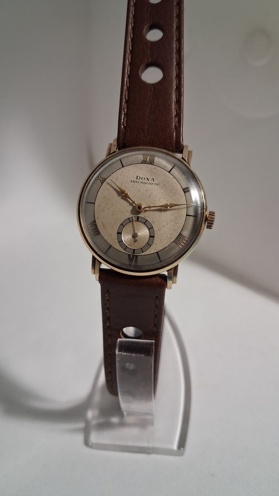 Doxa-Anti Magnetic-Art deco-cal 110-1938-14k gold