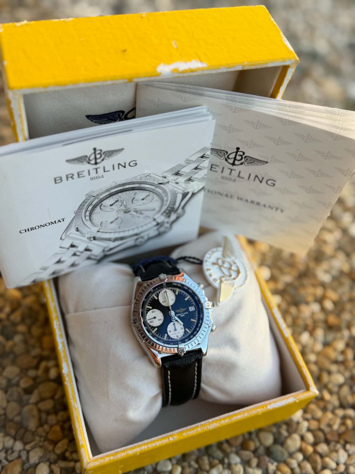 Breitling-Chronomat-Reverse Panda-A13048-calB13-1991-steel